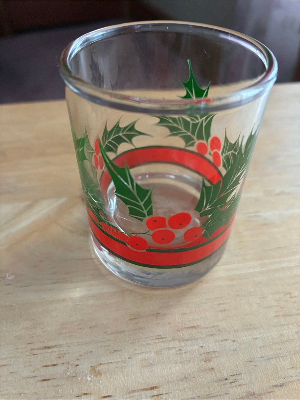 Holiday Holly Shot Glass - Red & Green